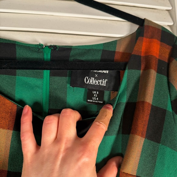 Modcloth Collectif Ready To Be Merry Swing Dress XS - Picture 4 of 4